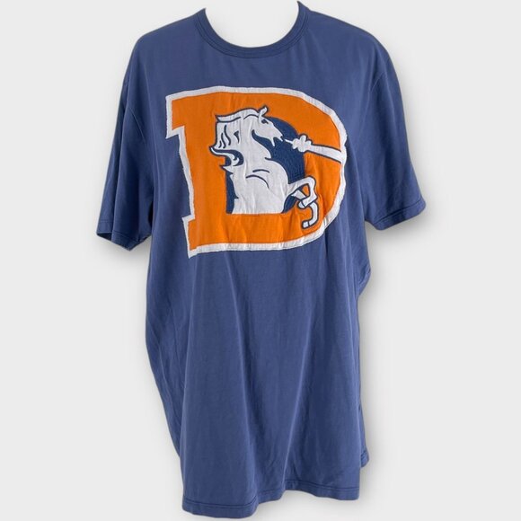 47 Other - 47 Denver Broncos Vintage Big Logo Classic Embroidered Short Sleeve Shirt Large